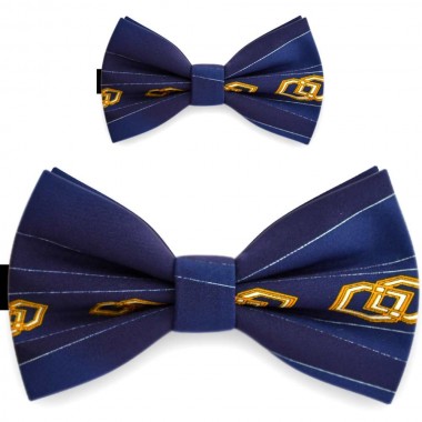Papioane tată fiu, albastru marin navy, model romburi aurii